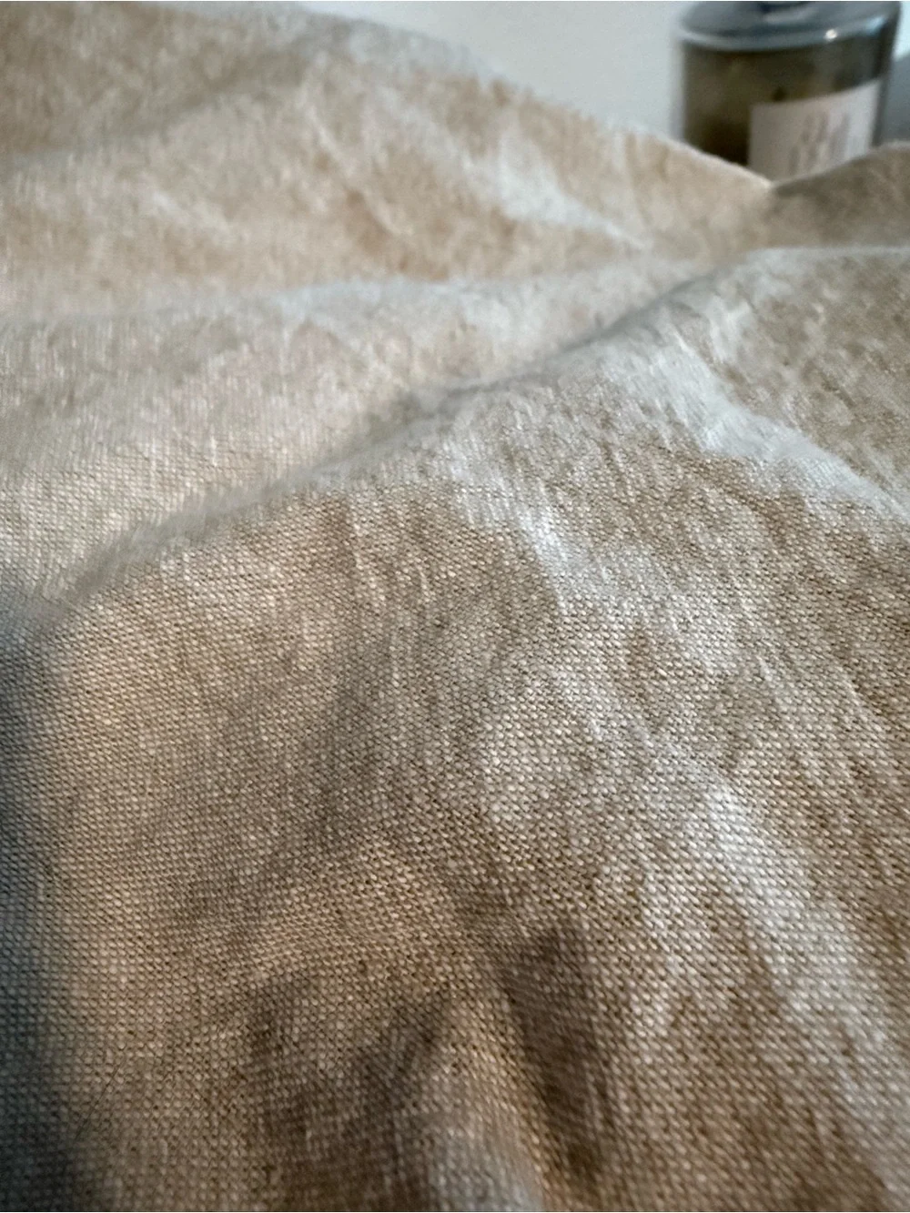 Threshold Linen-Feel Duvet Cover in Light Beige